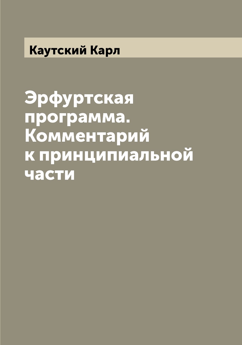 

Книга Эрфуртская программа. Комментарий к принципиальной части