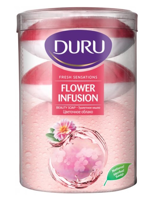 фото Мыло туалетное duru fresh sensations цветочное облако 4х100 г