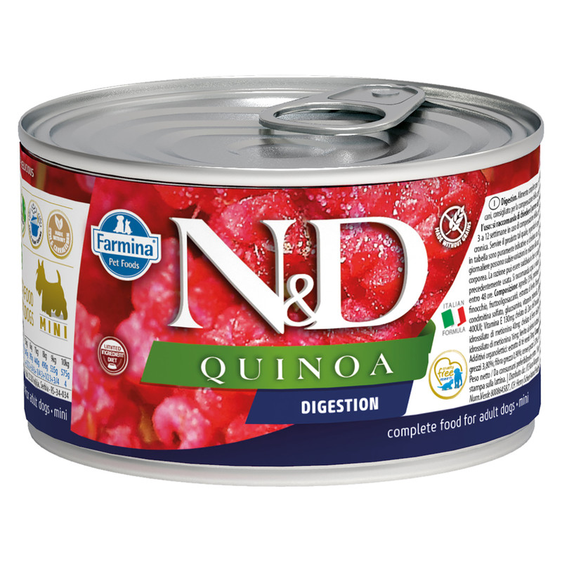 фото Консервы для собак farmina n&d quinoa mini digestion, для поддержки пищеварения, 140г