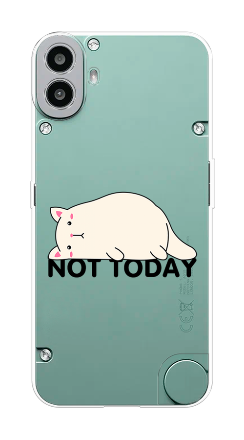 

Чехол на CMF Phone 1 "Cat not today", Белый;розовый;черный, 3300450-1