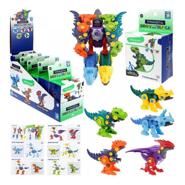 

Конструктор 1toy Трансботы Зоотехника 15 деталей в ассортименте