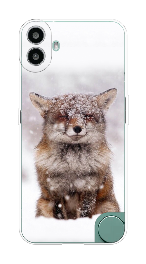 

Чехол на CMF Phone 1 "Зимняя лиса", Белый;серый;коричневый, 3300450-1