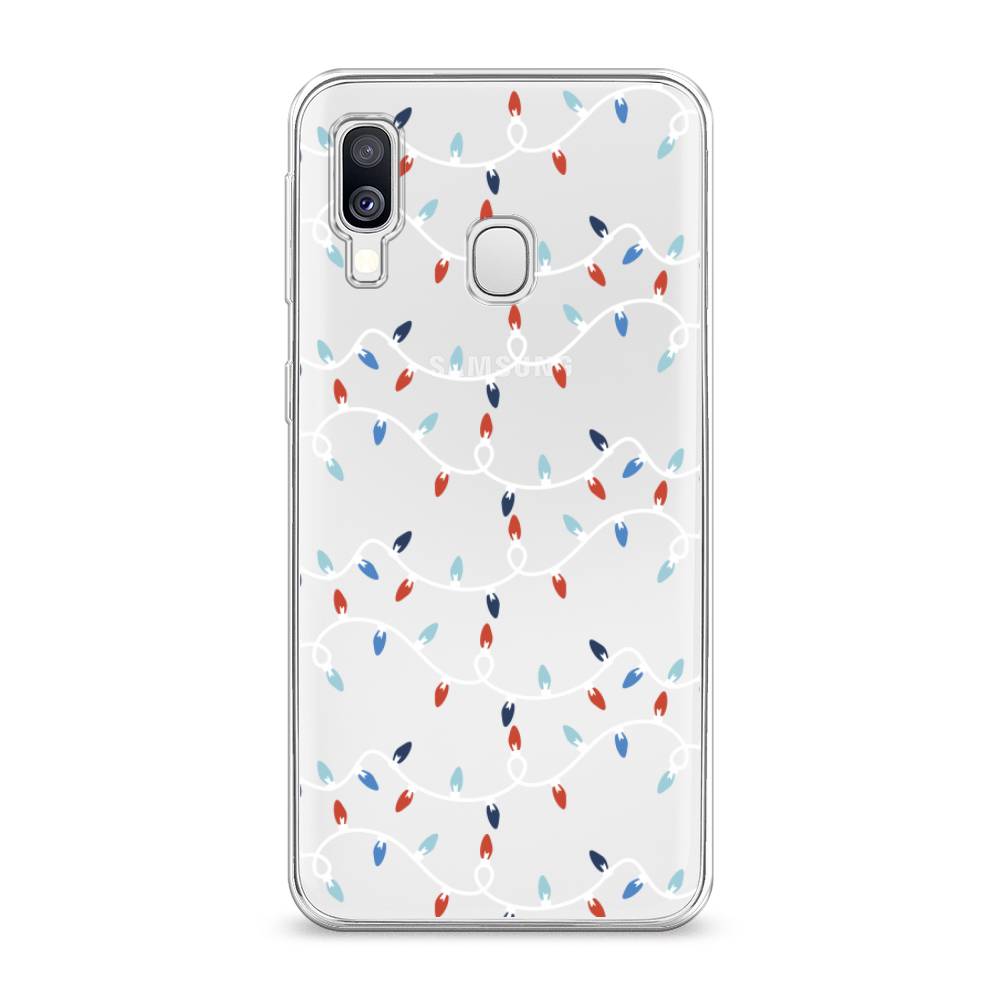 

Чехол на Samsung Galaxy A40 "Разноцветная гирлянда", Белый;красный;синий, 28050-5