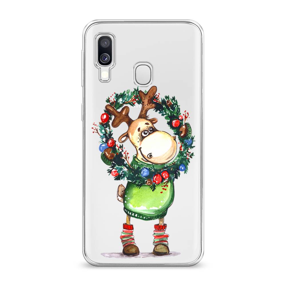 

Чехол на Samsung Galaxy A40 "Олень с новогодним венком", 28050-4