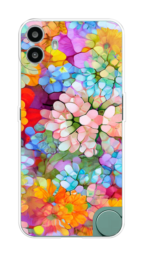

Чехол на CMF Phone 1 "Цветы витраж", Оранжевый;розовый;голубой, 3300450-1