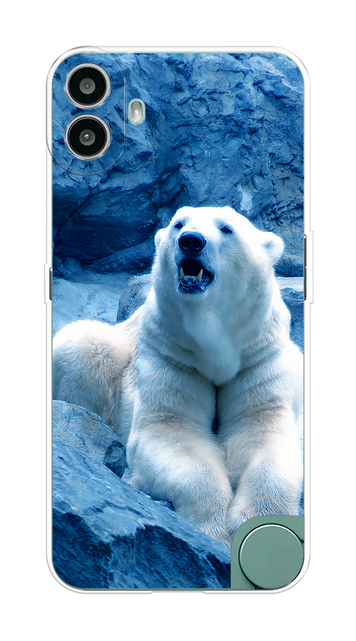

Чехол на CMF Phone 1 "Белый медведь", Голубой;белый, 3300450-1