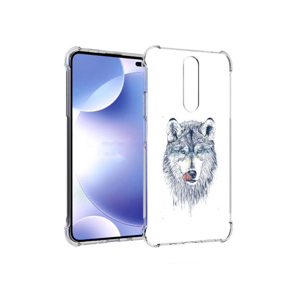 

Чехол MyPads Tocco для Xiaomi Redmi k30 голодгый волк (PT226950.302.292), Прозрачный, Tocco