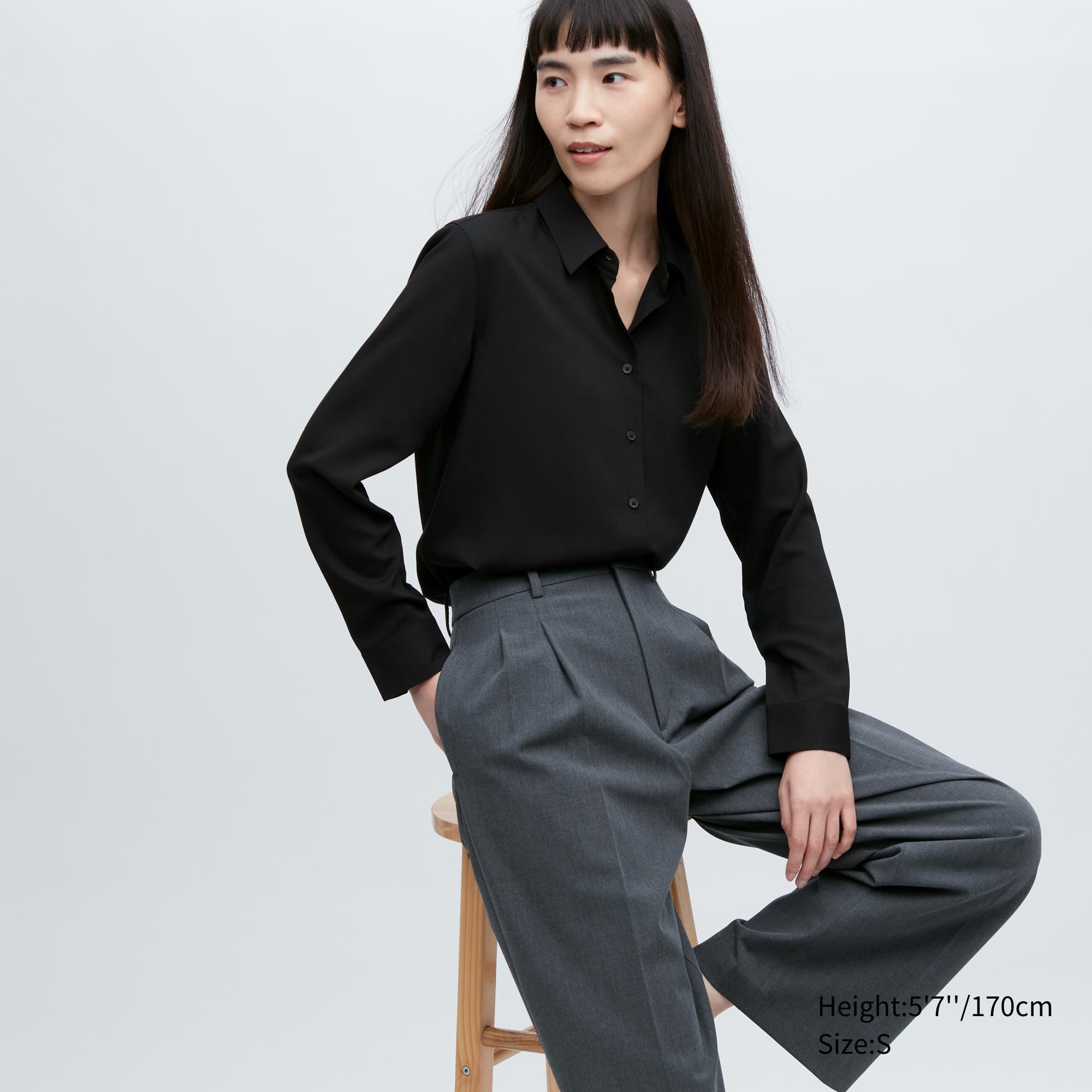 Рубашка женская UNIQLO 455734COL09 черная XL (доставка из-за рубежа)