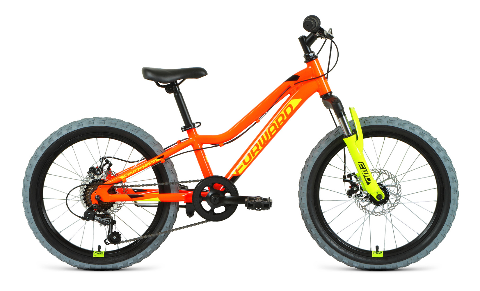 

Велосипед Forward Twister 20 2 0 disc 2021 Coral Yellow 10 5, Twister 20 2.0 disc (2021)