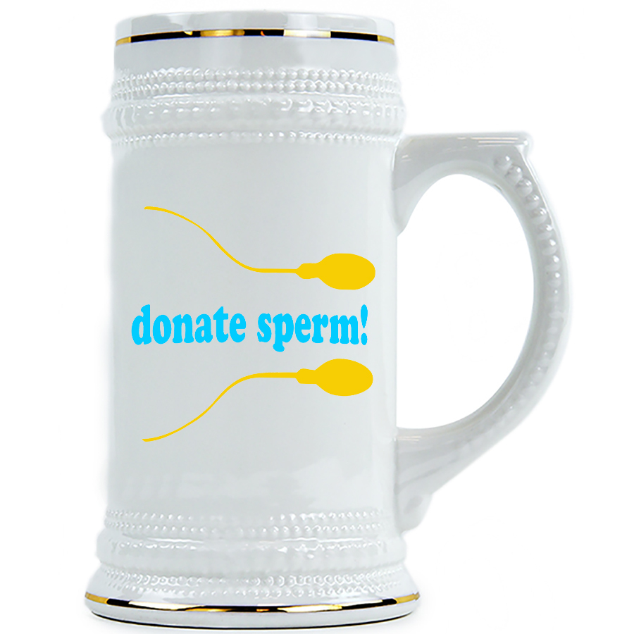 фото Пивная кружка drabs donate sperm! , сдать сперму!