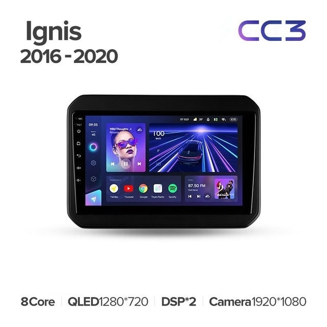 Штатная магнитола Teyes CC3 432 Suzuki Ignis 2016-2020 3520000₽
