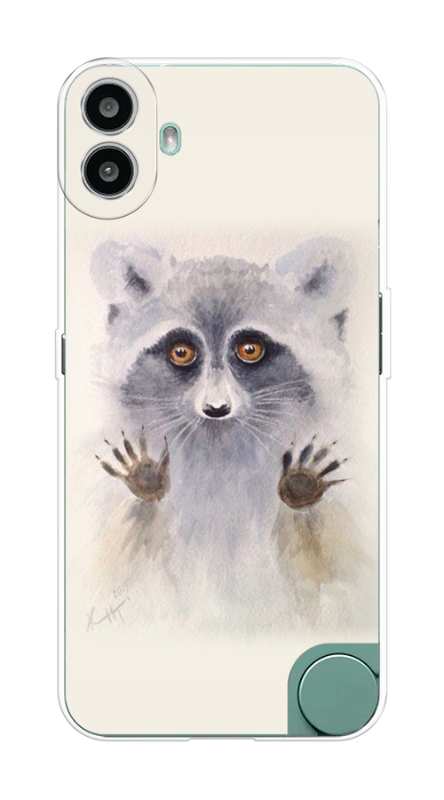 

Чехол на CMF Phone 1 "Енот за стеклом", Бежевый;серый, 3300450-1