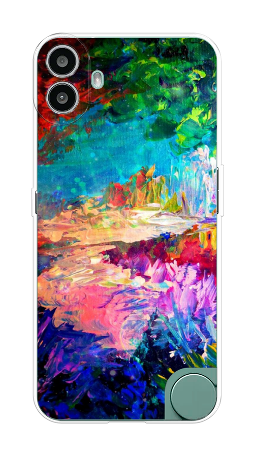 

Чехол на CMF Phone 1 "Лес-гуашь", Синий;розовый;зеленый, 3300450-1