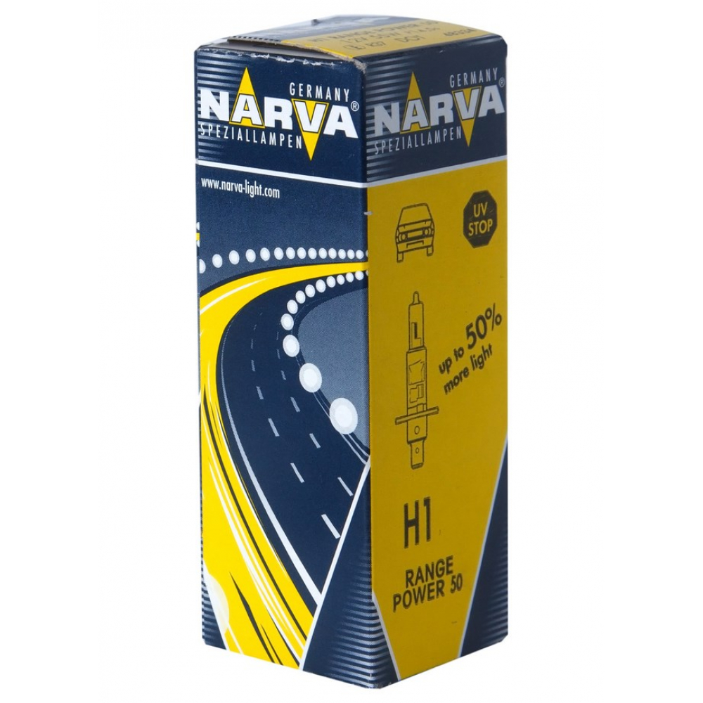 

NARVA Автолампа H1 55 P14.5s+50% RANGE POWER 12V 1 10 100 483343000