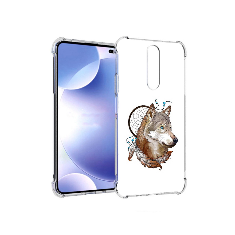 

Чехол MyPads Tocco для Xiaomi Redmi k30 волк и ловец снов (PT226950.302.269), Прозрачный, Tocco