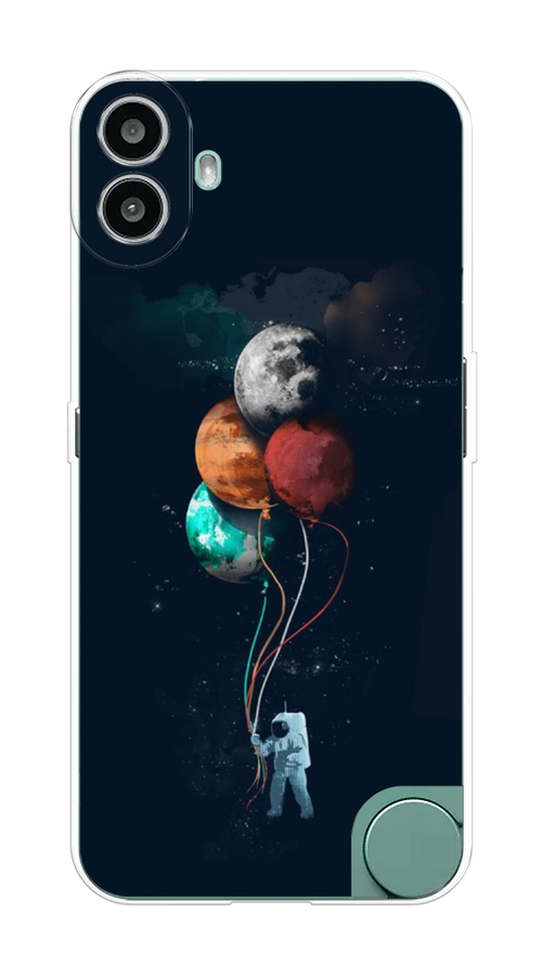 

Чехол на CMF Phone 1 "Космонавт с шариками", Разноцветный, 3300450-1