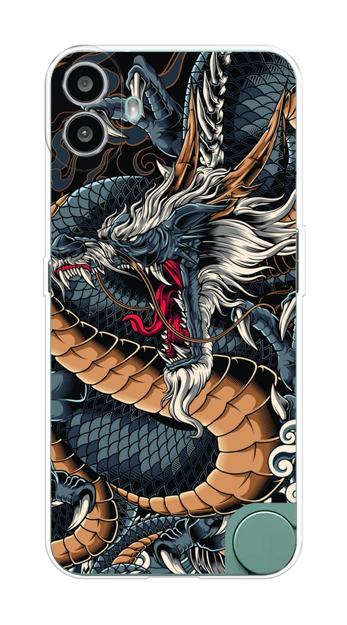 

Чехол на CMF Phone 1 "Japanese Dragon", Коричневый;черный;синий, 3300450-1