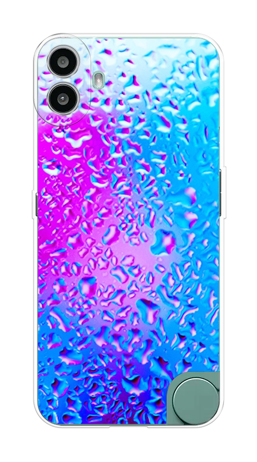 

Чехол на CMF Phone 1 "Капли на стекле", Бирюзовый;розовый, 3300450-1