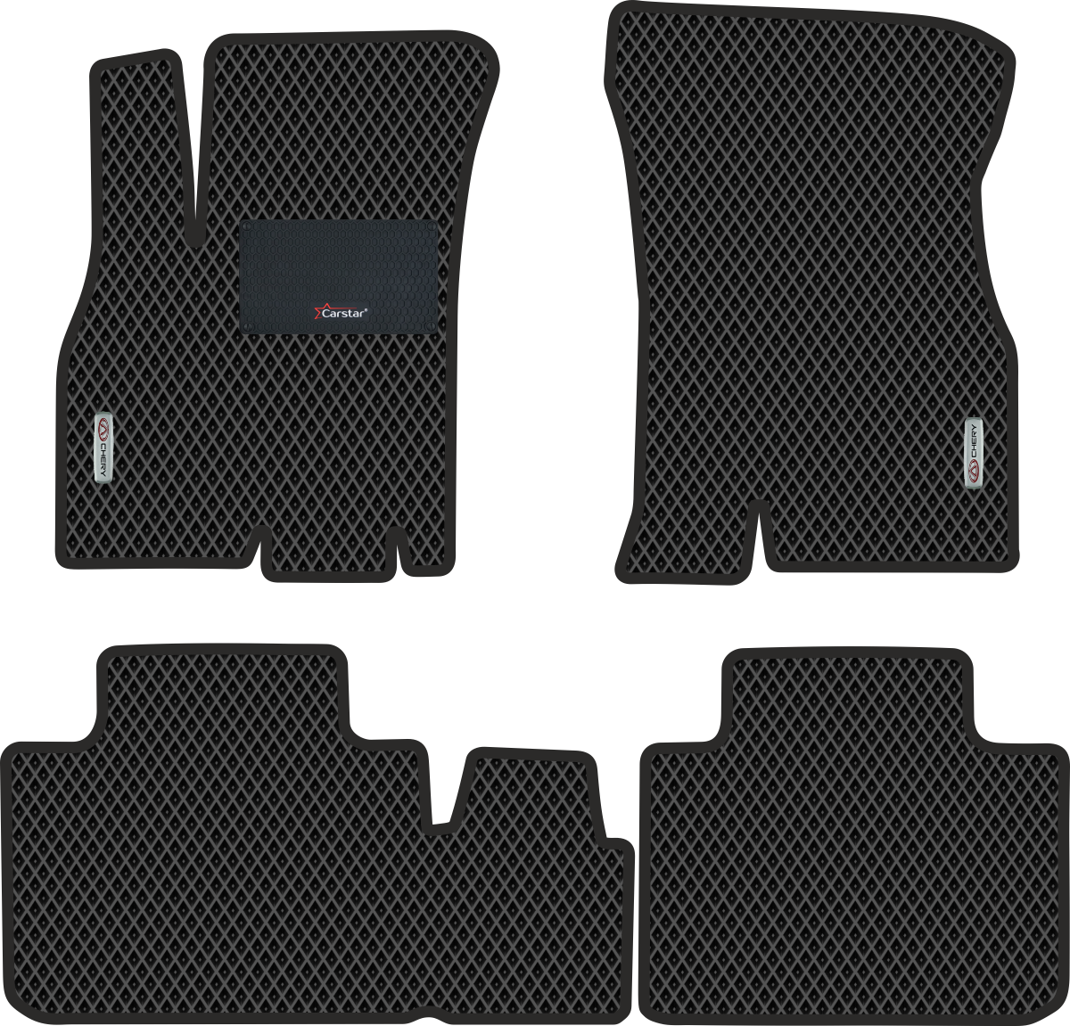 

Коврики Kupi-Kovrik EVA для Chery Tiggo8 Pro Max (2021->), чёрный, подпятник, 2 эмблемы