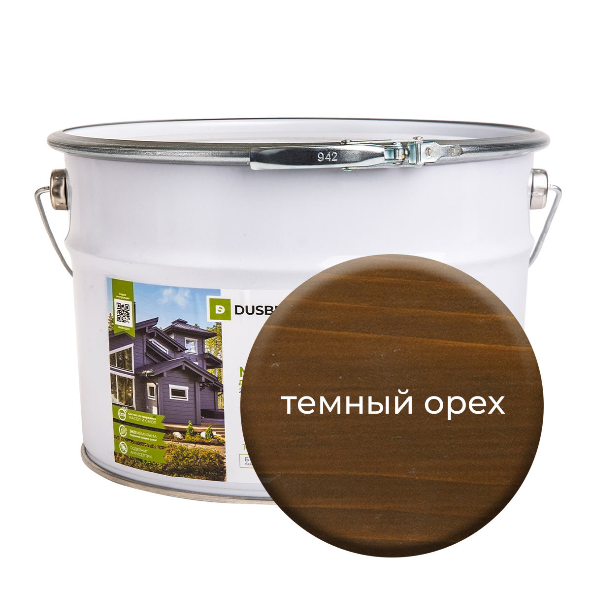 Масло Dusberg для дерева на бесцветной основе, 10 л Темный орех краска belinka toplasur 16 1л орех