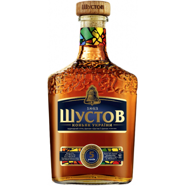 Коньяк  Шустов  5 лет 40% 0.5л