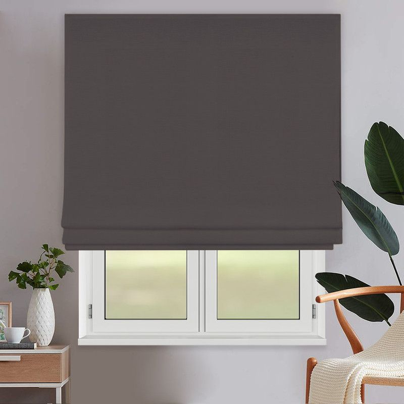 Римская штора OLEXDECO Монро Dim-out Графит 160х170 см