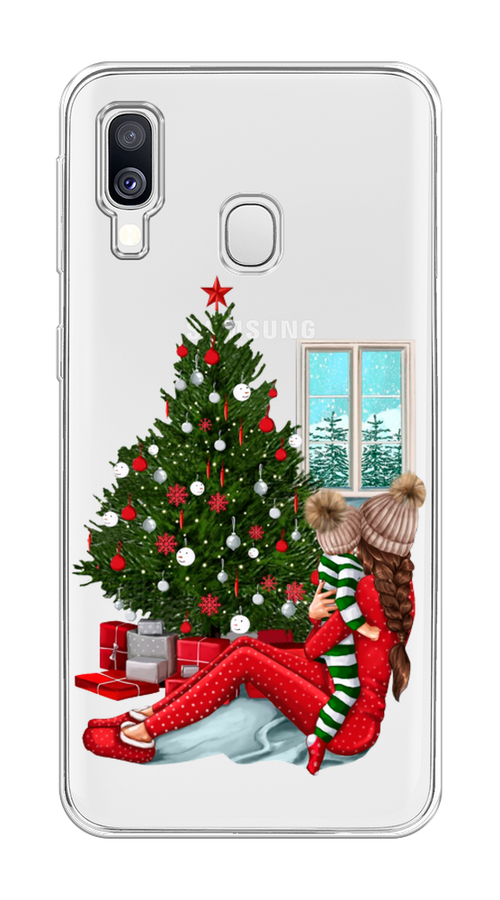 

Чехол на Samsung Galaxy A40 "Новый год с мамой", Красный;зеленый;голубой, 28050-6