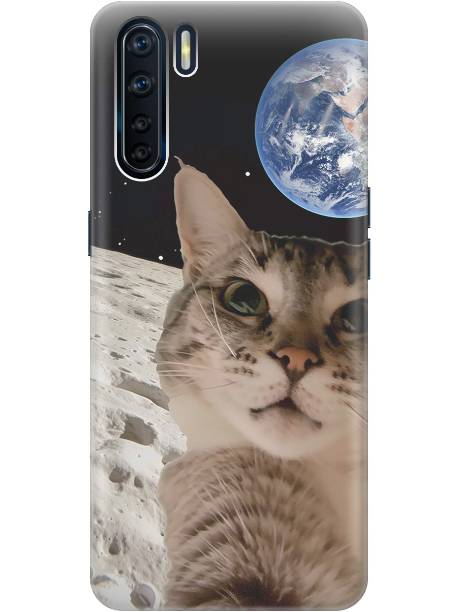 

Силиконовый чехол на OPPO A91 / Reno3 с принтом "Котик на луне", Прозрачный;белый;серый;черный, 726148812