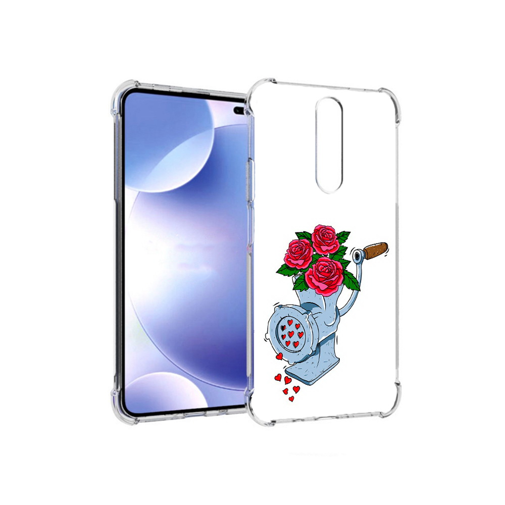 

Чехол MyPads Tocco для Xiaomi Redmi k30 Цветочные сердца (PT226950.302.199), Прозрачный, Tocco