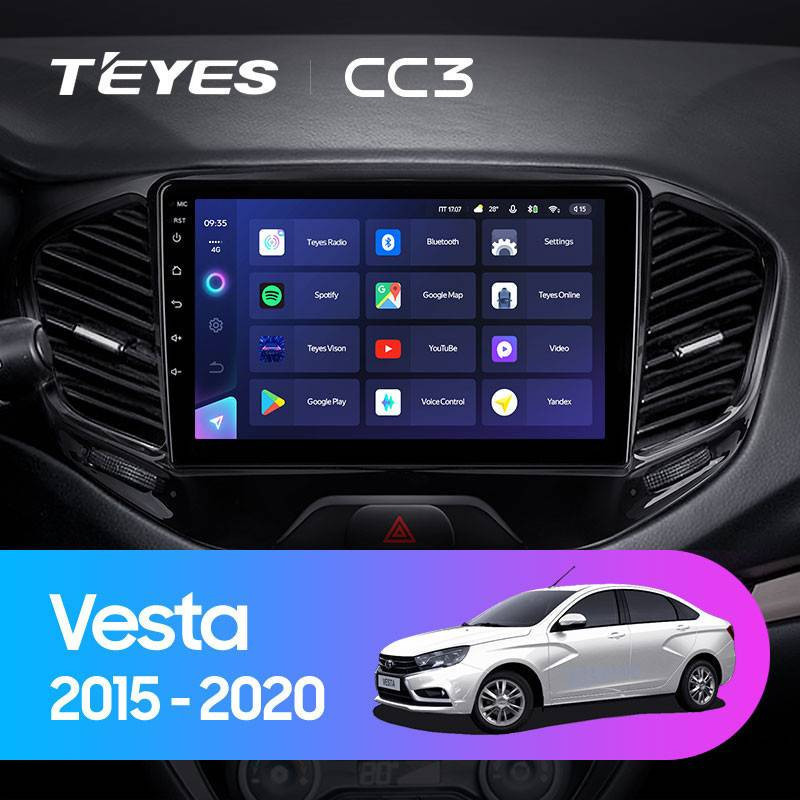 Штатная магнитола TEYES CC3L 464 LADA Vesta Cross Sport 2015-2023 2730000₽