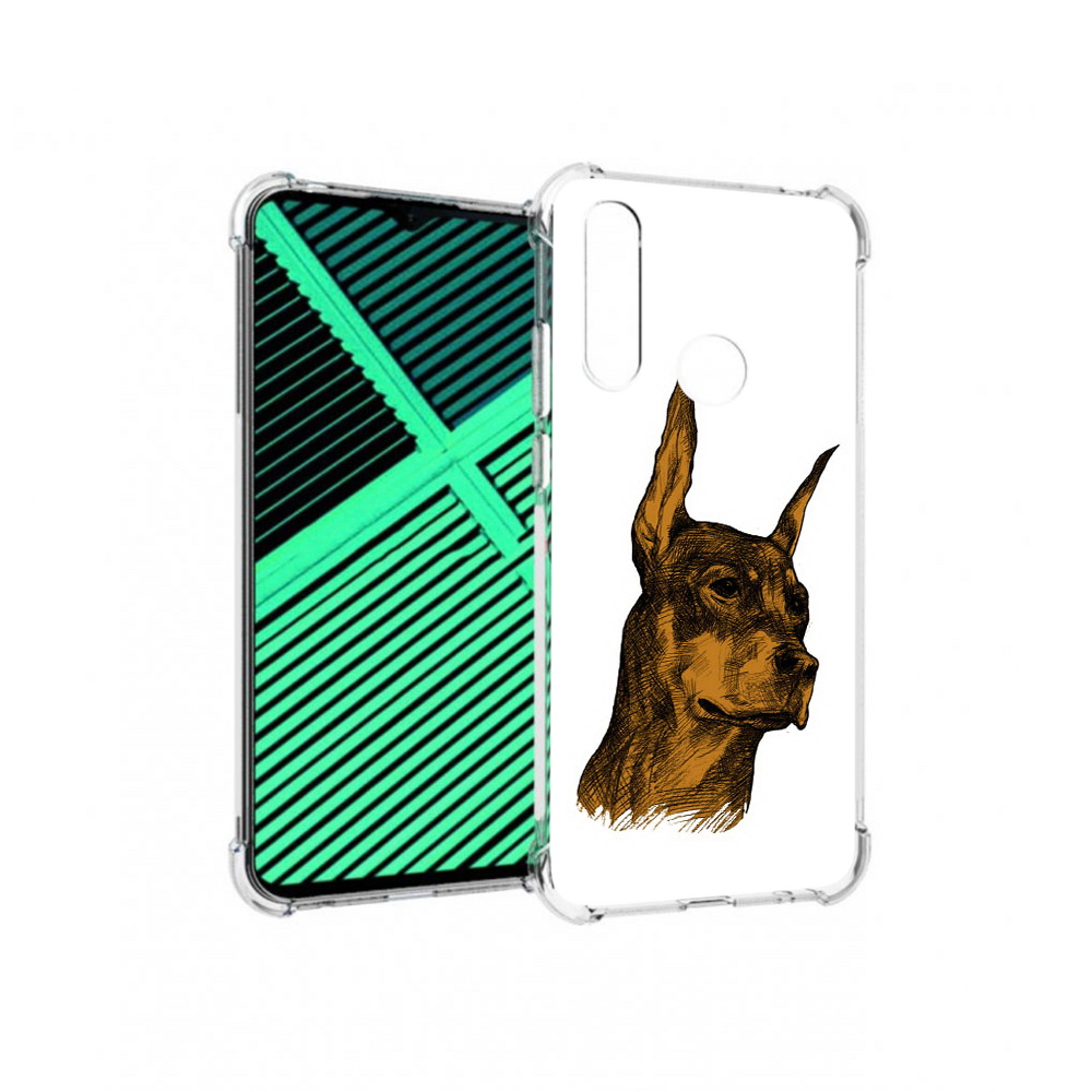 

Чехол MyPads Tocco для Motorola Moto G8 Power Lite скетч доберман (PT227069.358.605), Прозрачный, Tocco