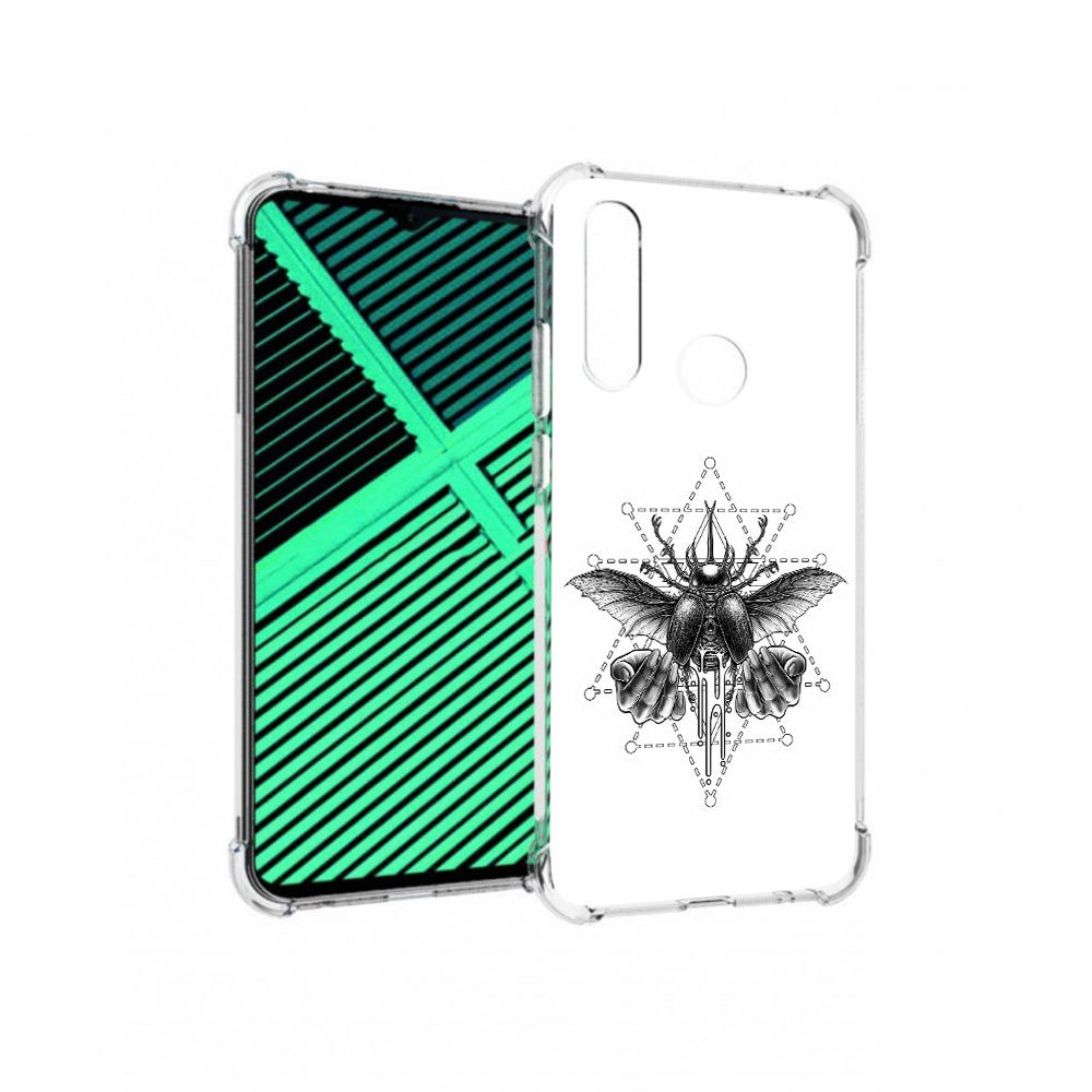 

Чехол MyPads Tocco для Motorola Moto G8 Power Lite скарабей (PT227069.358.601), Прозрачный, Tocco