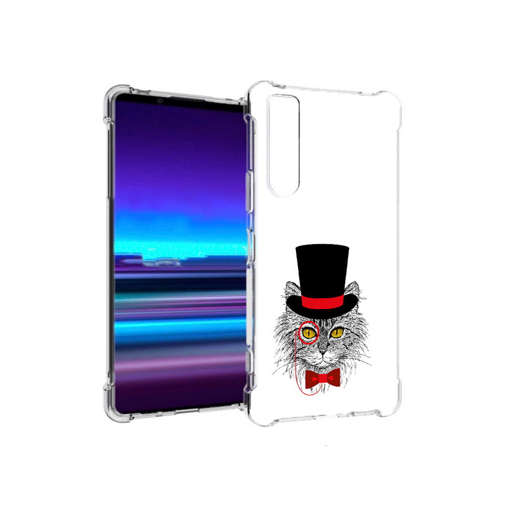 Чехол MyPads Tocco для Sony Xperia 1 II кот в шляпе (PT148152.232.397)