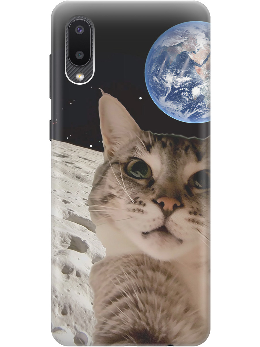 

Силиконовый чехол на Samsung Galaxy A02 с принтом "Котик на луне", Прозрачный;белый;серый;черный, 724352112
