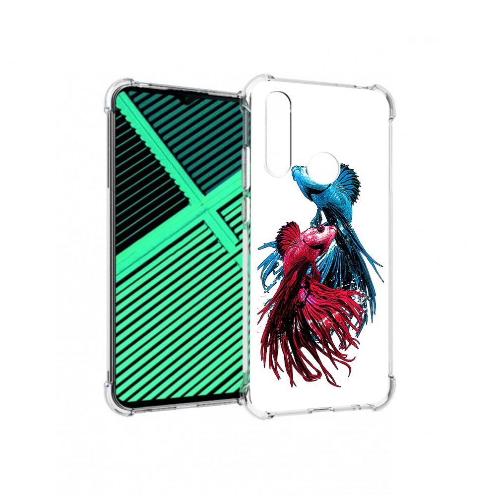 

Чехол MyPads Tocco для Motorola Moto G8 Power Lite рыбы петушки (PT227069.358.592), Прозрачный, Tocco