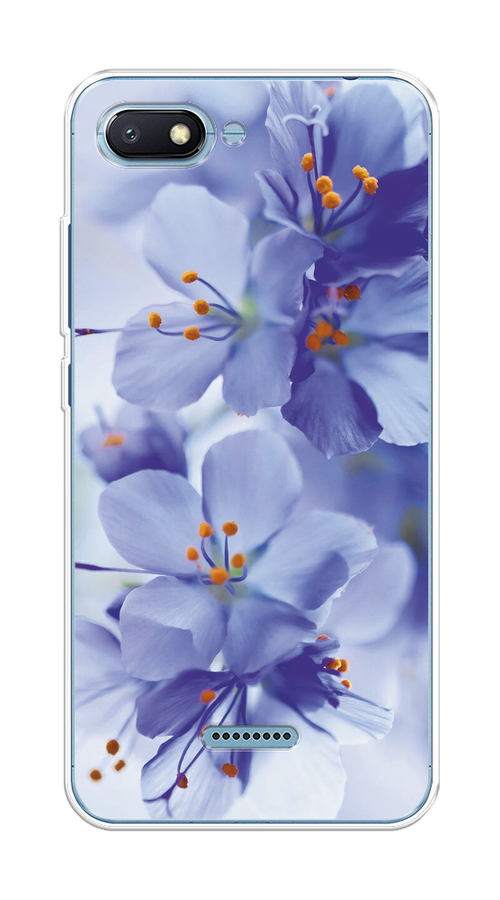 

Чехол на Xiaomi Redmi 6A "Фиолетовые цветки", Фиолетовый;синий, 34150-1