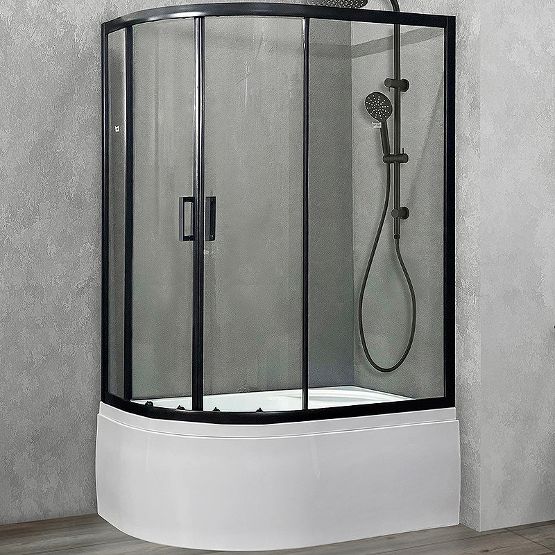 

Душевой уголок Royal Bath BK 120x80 RB8120BK-T-BL-R, профиль черный стекло прозрачное