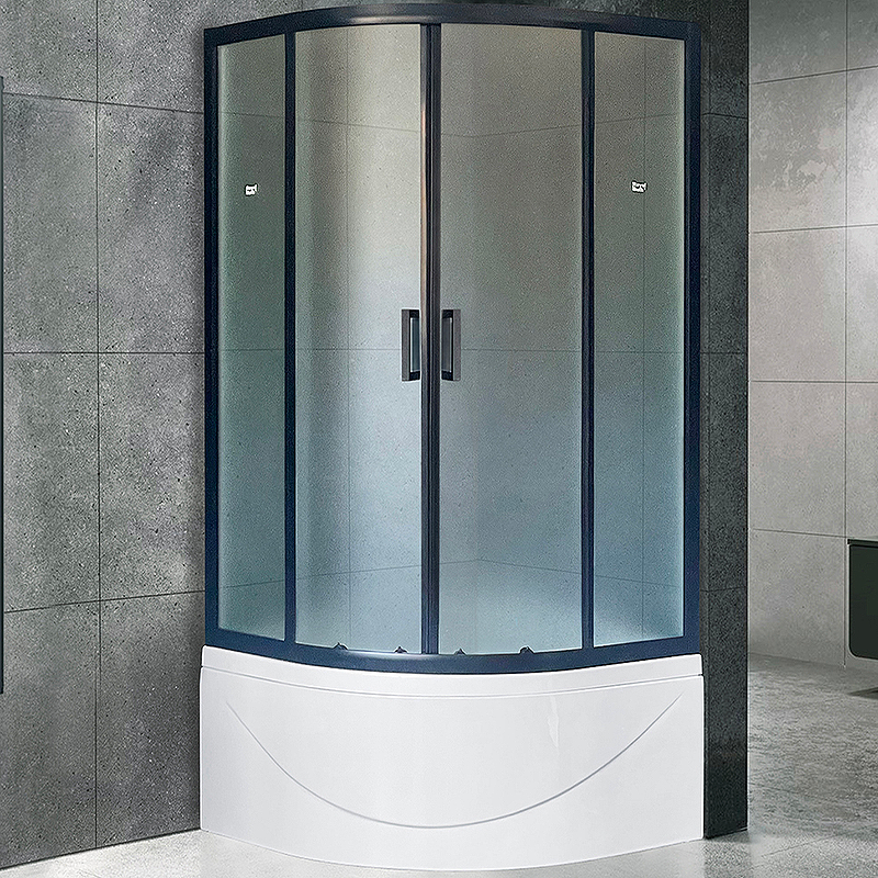

Душевой уголок Royal Bath BK 90х90 RB90BK-C-BL, профиль черный стекло матовое