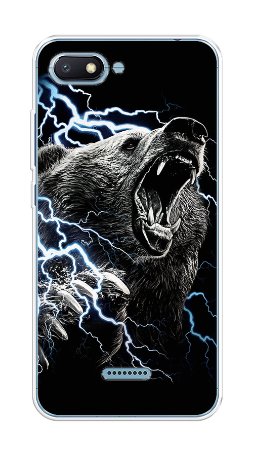 

Чехол на Xiaomi Redmi 6A "Гроза и медведь", 34150-1
