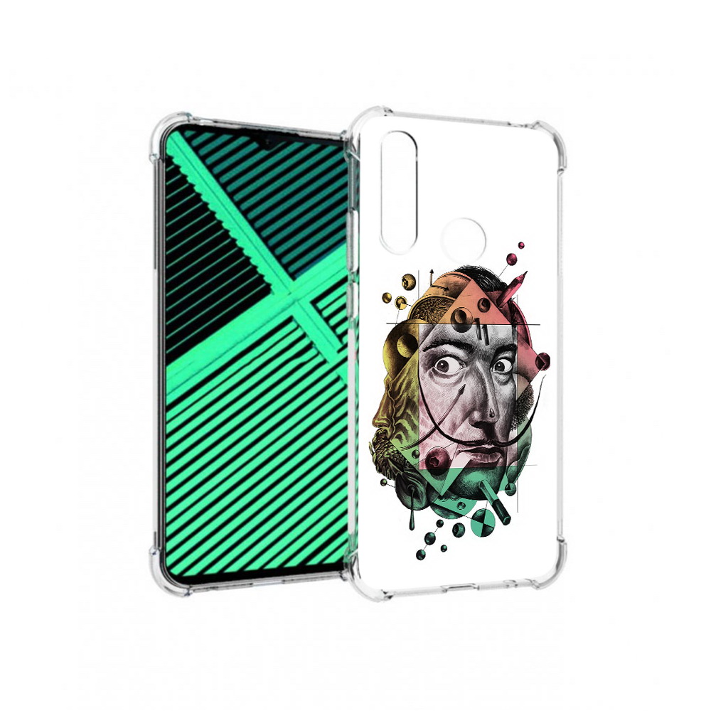 

Чехол MyPads Tocco для Motorola Moto G8 Power Lite разноцветное лицо абстракция, Прозрачный, Tocco