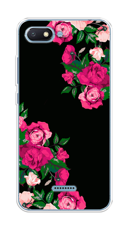 

Чехол на Xiaomi Redmi 6A "Розы фуксия", Черный;розовый;зеленый, 34150-1