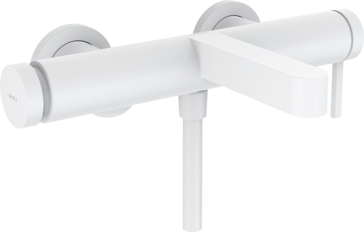 фото Смеситель для ванны с душем hansgrohe finoris 76420700, матовый белый