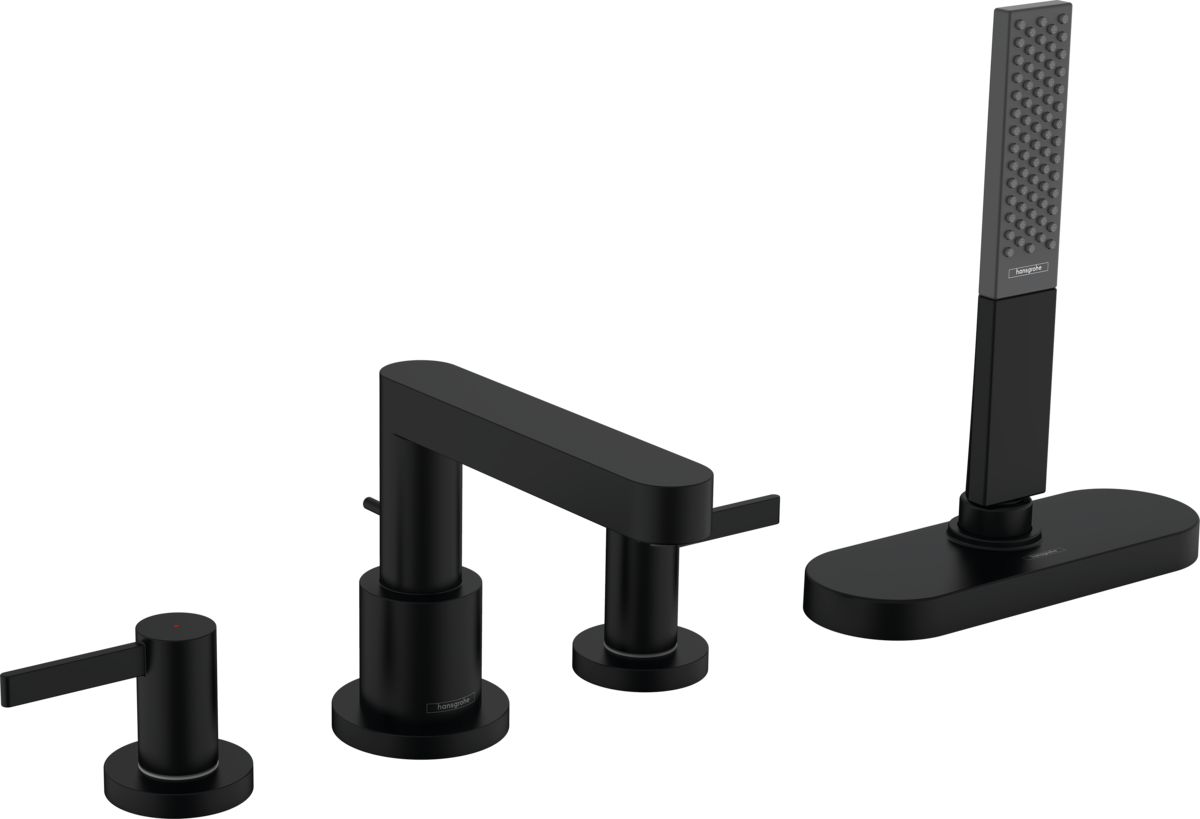 

Смеситель на борт ванны Hansgrohe Finoris 76444670, матовый чёрный