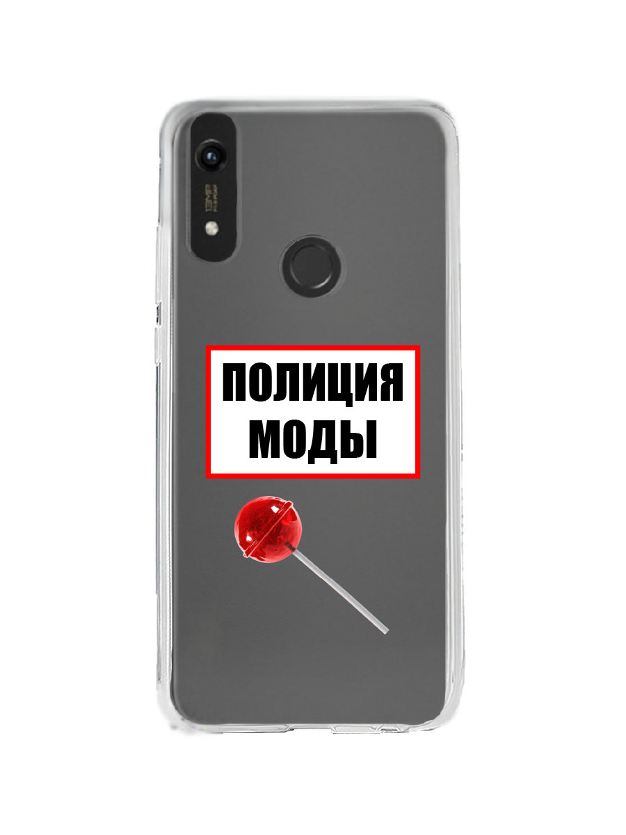 фото Чехол для honor 8a, 8a prime, 8a pro, y6 2019 прозрачный c принтом "полиция моды" 1107 zibelino