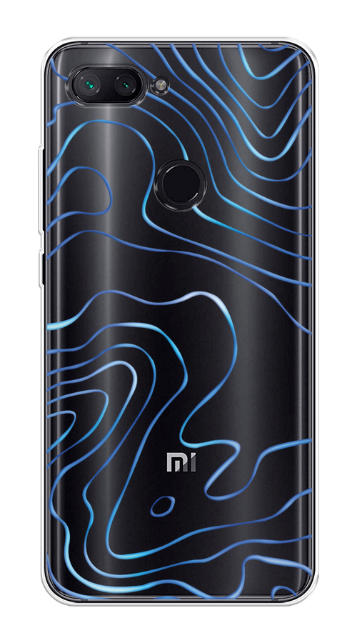 

Чехол на Xiaomi Mi 8 Lite "Blue lines", Прозрачный;синий, 34550-1