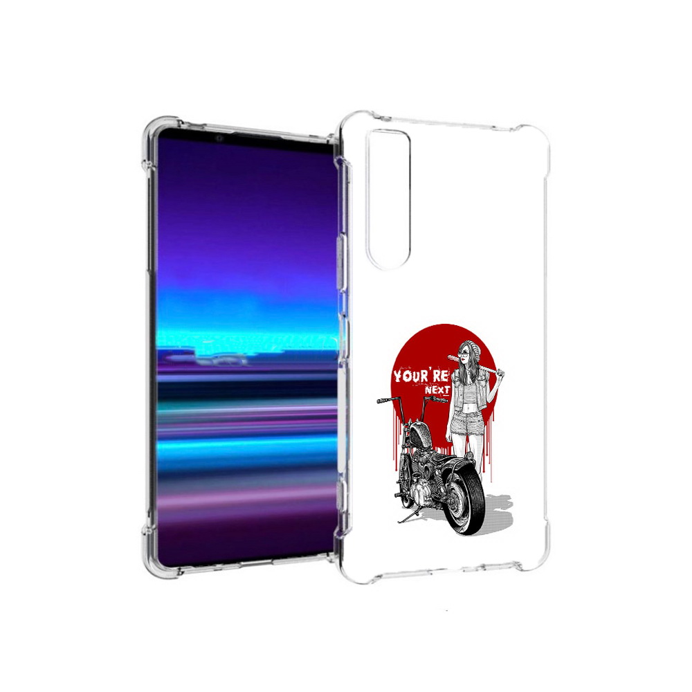 Чехол MyPads Tocco для Sony Xperia 1 II девушка с мотоциклом (PT148152.232.315)