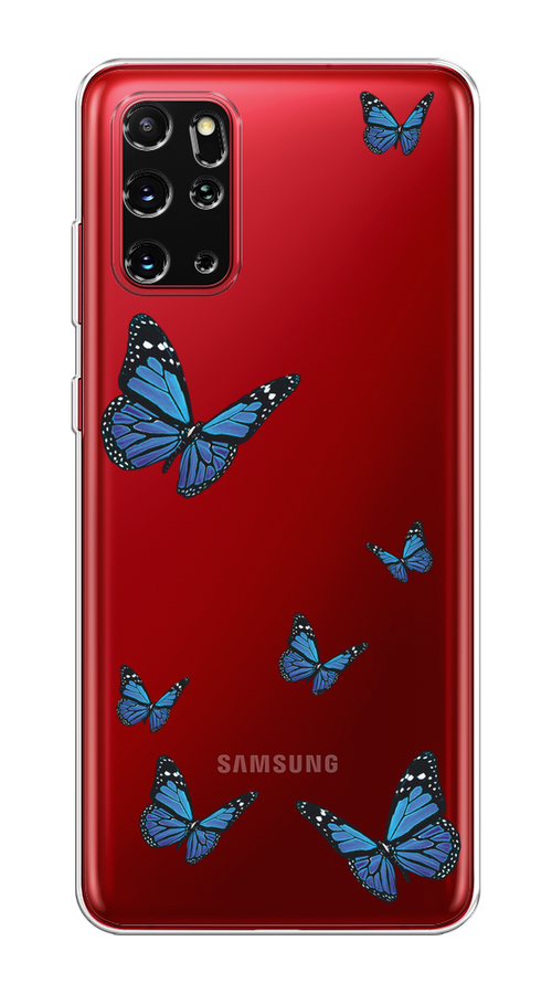 

Чехол на Samsung Galaxy S20 Plus "Blue butterflies", Синий;черный, 29350-1