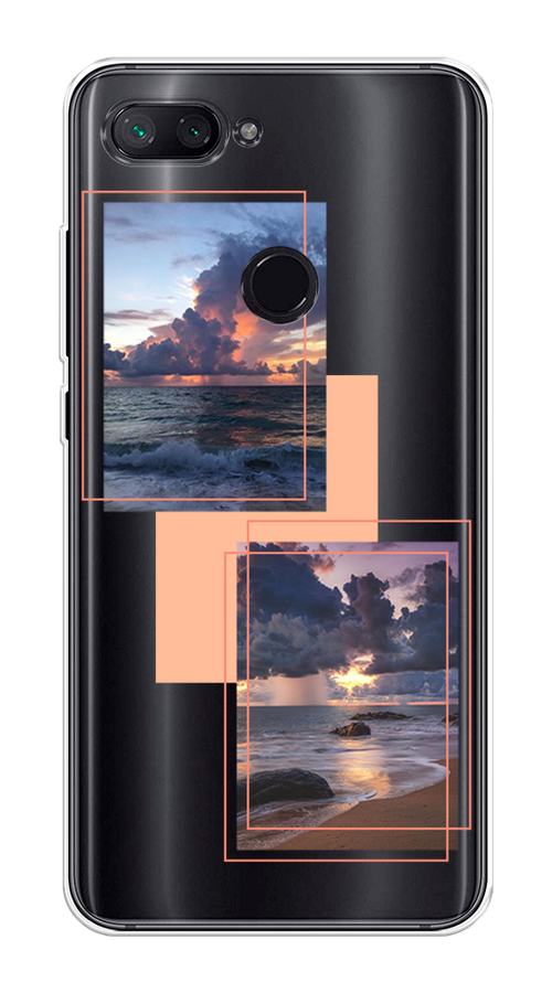 

Чехол на Xiaomi Mi 8 Lite "Sky collage", Розовый;прозрачный;синий, 34550-1