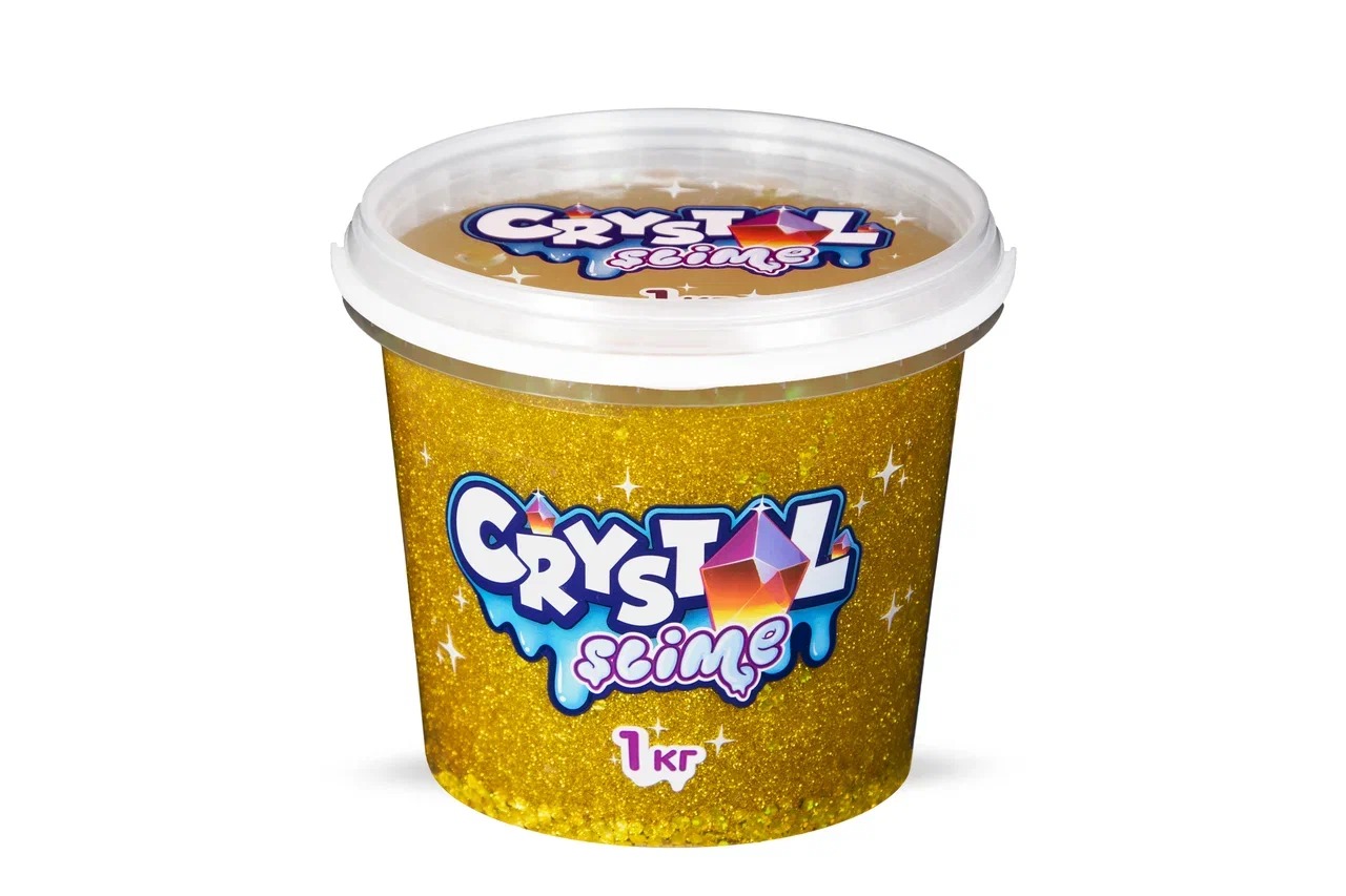 Блестящий слайм Slime Crystal золотой, 1 кг