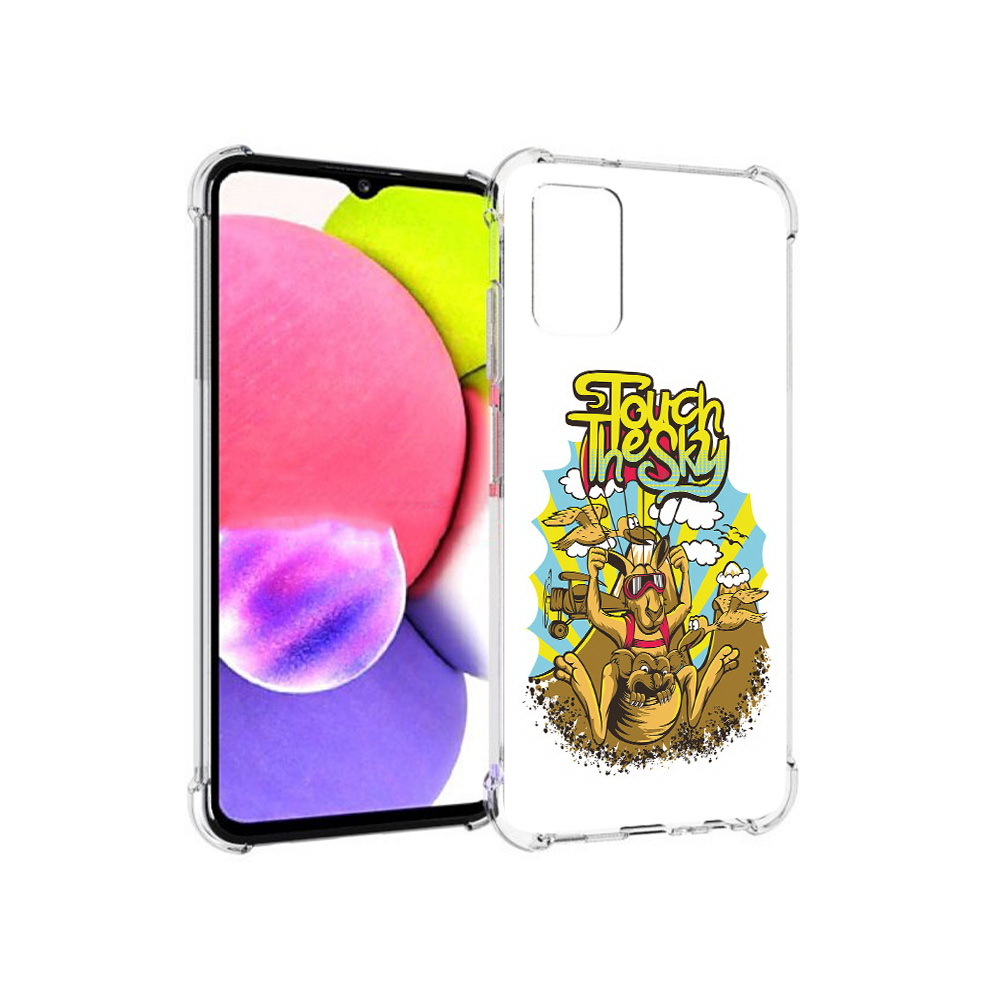 

Чехол MyPads Tocco для Samsung Galaxy A03s нарисованное кенгуру комикс (PT162170.549.505), Прозрачный, Tocco